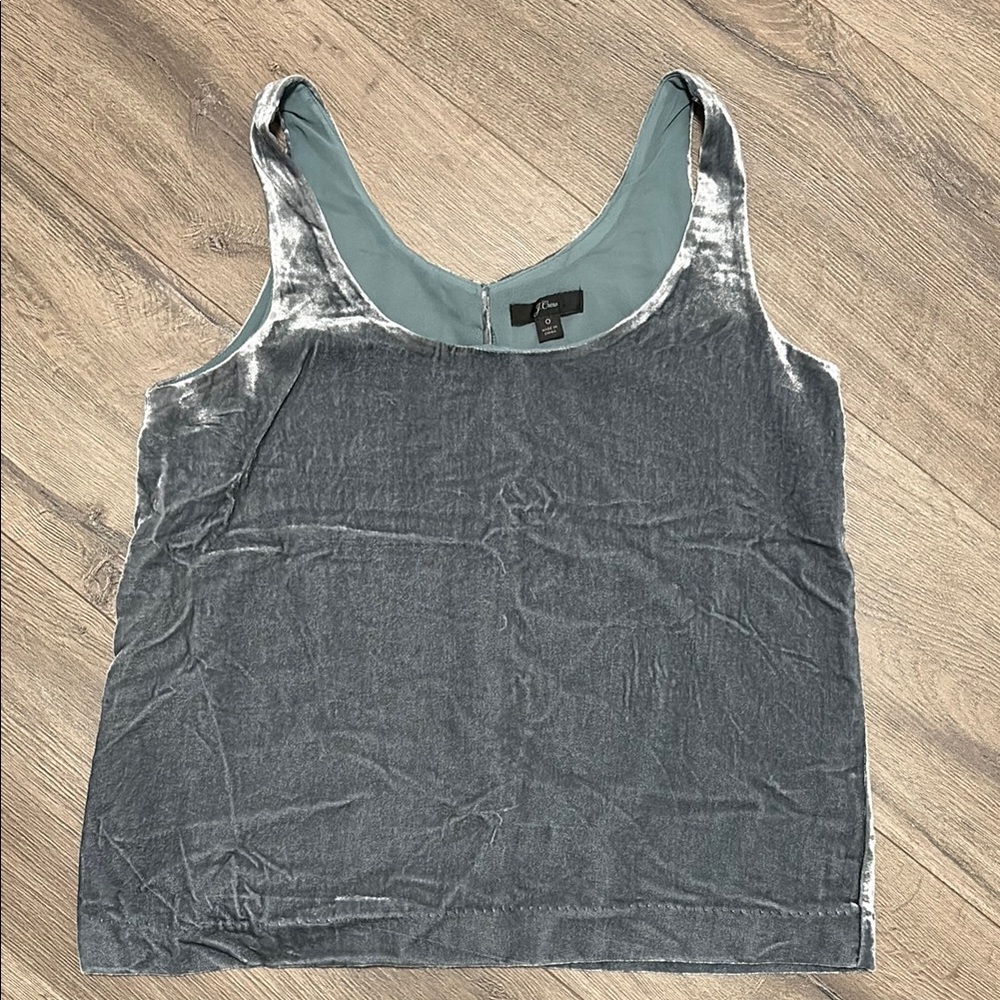 J. Crew Gray Sequin Sleeveless Tank Top